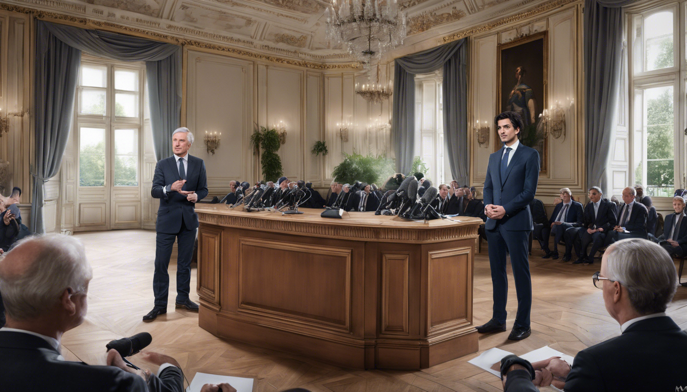 suivez en direct l'audience de gabriel attal à matignon demain matin, aux côtés de michel barnier, pour éclaircir la ligne politique du nouveau gouvernement. un rendez-vous crucial pour comprendre les orientations futures du pays.
