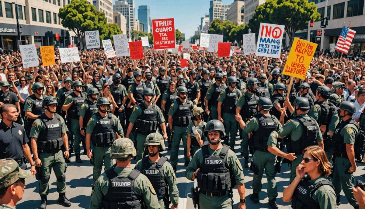 découvrez comment les manifestations à los angeles, provoquées par le déploiement de la garde nationale par donald trump, révèlent des tensions croissantes au sein de la société. analyse des enjeux et des réactions face à cette décision controversée.