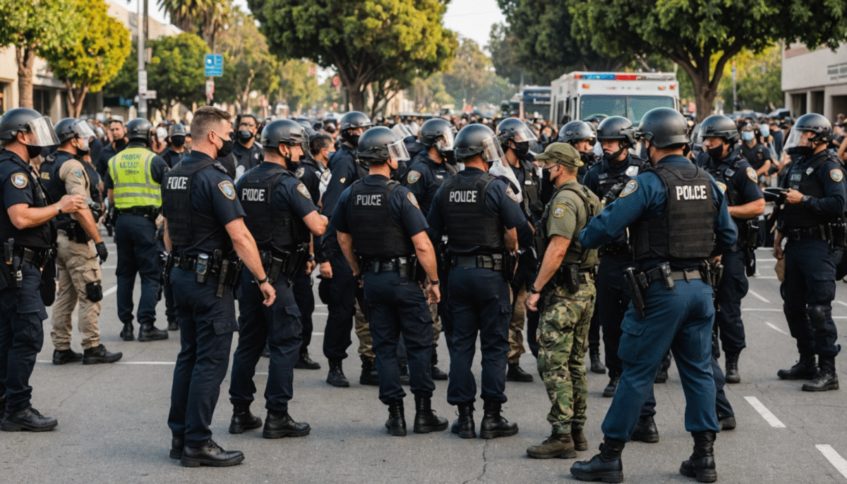 découvrez les réalités des manifestations à los angeles, marquées par des tensions croissantes après le déploiement controversé de la garde nationale par donald trump. plongez dans l'analyse des causes, des enjeux et des répercussions de cette situation explosive.